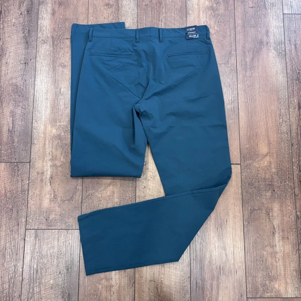 J.Crew Flex Straight Midweight Tech Pant 32/34 Weathered Spruce Green AA713 NWT
